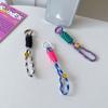 Cordão de Pulso com Rosto Sorridente Cordão para Celular Cordão Curto Chaveiro de Câmera Personalizado para Homens e Mulheres Corrente de Celular para Bolsa