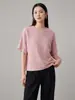 Top Básico de Moda de Color Sólido Miyake para Mujer, Camiseta de Verano Holgada de Manga Corta Plisada que Cubre el Vientre, de Longitud Media, Adelgazante para Mujer