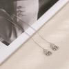 Ping An Lock Línea de Oreja Cadena de Oreja Retro Aretes Candado Auspicioso Ruyi Étnico Marea Nacional Borla Larga Aretes Candado Larga Vida Mujer