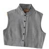 Nova Camisa Base com Gola Falsa Feminina Outono e Inverno Gola Falsa Xadrez Preto e Branco Profissional com Camisola Gola Vertical Gola de Camisa