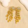 Aretes Europeos y Americanos de Borla Larga, Modernos, Elegantes, Versátiles, con Micro-Incrustaciones de Zirconia, Aretes de Aguja de Plata S925