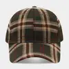 Nueva gorra de béisbol a cuadros de moda estilo coreano para mujer, otoño e invierno, sombrero de sol casual retro británico para exteriores que hace que la cara se vea más pequeña