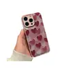 Adecuado para carcasa de teléfono con corazón estilo pintura al óleo para iPhone 17 Pro Max, carcasa suave anti-caídas de protección completa para Apple 15, modelo para mujer al por mayor 13