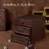 Caja de Joyería de Madera Estilo Antiguo, Tocador con Espejo, Caja de Almacenamiento de Joyería Estilo Chino Vintage, Accesorios de Boda, Regalo Retro