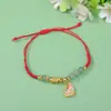 Pulseiras de Fio Coloridas Atacado, Pulseiras Ajustáveis Feitas à Mão Estilo Chinês Tradicional para Homens e Mulheres, Adequadas para Festivais e Boa Sorte