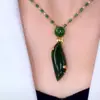 Punto Belleza Cintura Jade Imitación Elegante Moda Collar Personalidad Todo-partido Colgante Explosión de Tiktok Cadena de Lana de Lujo Ligero para Mujeres