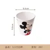 Set de Vajilla Infantil Mickey y Minnie con Asa Tazón para Comida de Bebé Melamina Madre y Bebé Plato con Compartimentos Cuchara Linda