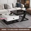Mesa de centro de lujo ligero para sala de estar, uso doméstico, vidrio y losa de roca, mesa de moda, minimalista moderno, apartamento pequeño, mesa de centro cuadrada nueva