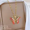 [Acero de Titanio] Collar con Colgante de Zirconia en Forma de Llave con Diamantes Completos, Estilo Palacio Lujoso, Cadena Versátil para la Clavícula para Mujeres, Cadena de Acero de Titanio