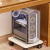 Suporte Base Móvel para Gabinete de Computador com Rodízios Prateleira de Armazenamento Bandeja para Mesa de Escritório em Casa
