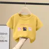 Camiseta de Manga Curta para Meninas Verão 2026 Novo Estilo Top Cartoon para Meninas Mais Velhas Camiseta Casual de Meia Manga de Verão para Crianças