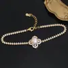Acessórios DIY Prata de Lei S925 Micro-Incustado Totalmente Diamante Pérola Base de Pulseira, Base de Prata para Pulseira Exquisita e Estilosa 7-8mm