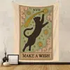 Tapiz Transfronterizo Hogar Bohemio Tapiz Decoración de Habitación Tela Colgante Tela de Fondo Tapiz Colgante Tarot Tapiz de Gato