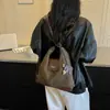 Bolso de Gamuza de Terciopelo Melaleuca para Mujer 2026 Nuevo Otoño Bolso de Doble Hombro Bolso de Hombro Único de Gran Capacidad Bolso Retro para el Trabajo