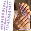 Amazon Estilo Francês Amêndoa Cor Sólida Branco Francês Simples Usáveis Unhas Atacado Arte de Unha Finalizada Unhas Postiças Adesivos de Unha