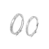 Anillo S999 de Plata Pura con Patrón de Nube Auspiciosa, Anillo de Pareja Estilo Chino Auspicioso y Deseoso, Estilo Chino Nuevo, Anillo Liso de Moda Retro
