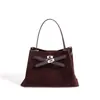 Bolso bandolera de diseño nicho para otoño e invierno, piel genuina, lujo ligero, gran capacidad, bolso bandolera simple, acabado mate, bolso de hombro de alta gama