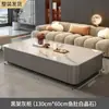 Móvel de TV de chão para sala de estar, uso doméstico, luxo leve, sensação de alta qualidade, minimalista moderno, apartamento pequeno, conjunto de mesa de centro e móvel de TV na cor creme