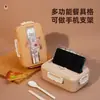 Loncheras Japonesas y Coreanas Convenientes Creativas para Microondas Caja Estudiantes Oficinistas Caja Conservadora de Frescura con Vajilla Lonchera