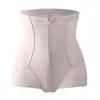 Pantalones moldeadores de alta cintura con cremallera de jacquard para control de abdomen para mujer, faja postparto, levanta glúteos, delgados, no se enrollan