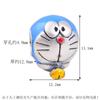 Plata pura S999 cuentas de gato Jingdang de plata dura 3D de dibujos animados Doraemon hecho a mano accesorios de cuerda trenzada accesorios para pulsera DIY