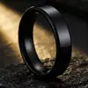 Anel Masculino de Aço Inoxidável Europeu e Americano Novo Estilo Simples com Borda Dupla Chanfrada 6mm, Popular no Japão e Coreia, Joias Atacado que Não Desbotam
