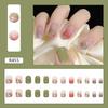 Xiaohongshu Douyin Unha Postiça Gel Jelly Estilo Diamante Manicure Estilo Puro Desejo Menina Gelo Transparente Removível Adesivos de Unha Prontos