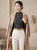 Suéter de Lana de Nuevo Estilo Otoño e Invierno con Cuello Medio Alto para Mujer Suéter de Punto Canalé Adelgazante sin Costuras para Superponer Capa Interior Capa Base