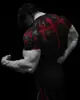 Breathedivinity Marca Americana de Moda Estilo Oscuro Ropa Deportiva Fitness Camiseta para Hombre Elástico de Secado Rápido