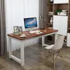 Mesa de computador de canto arredondado, mesa de estudo para casa e estudante, mesa de escrita, mesa retangular simples para quarto e escritório