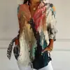 AliExpress Europa y Estados Unidos transfronterizo caliente moda femenina camisa larga primavera verano otoño camisa de manga larga impresión 3D