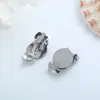 Material para joias DIY brincos de clipe de sapo de aço inoxidável indolor sem furo na orelha clipe plano joias adesivas acessórios de clipe de orelha