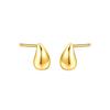 Pendientes colgantes sencillos de estilo coreano para mujer, diseño de nicho, mini pendientes de frijol dorado, accesorios de moda con viento frío.