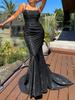 Novo Vestido Longo de Verão Liso para Mulheres de Comércio Exterior Amazon Alça Única Sem Mangas Elegante Justo Vestido de Festa
