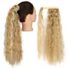 Peluca de Cola de Caballo Sintética Personalizada para Amazon, Estilo Europeo y Americano Fibra Sintética Cabello Largo Naturalmente Rizado Cola de Caballo Sintética