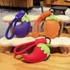 Colgante de Zanahoria de Cuero Vegetal Original Llavero de Pimiento de Dibujos Animados Lindos para Niñas Llavero de Lujo Accesorio para Bolso