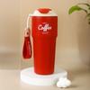 Taza 304 para damas, taza de paja de alto valor, resistente al calor, portátil, para acompañar café, taza de agua de acero inoxidable simple