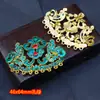 Accesorios para el Cabello de Estilo Antiguo, Corona de Esmalte de Aleación Color Oro, Corona de Fénix Hecha a Mano, Materiales DIY para Disfraces de Ópera China Tradicional, Borlas