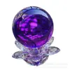 Adorno de Escritorio Flor de Loto Amatista, Bola de Buda de Ajuste Interno Citrino, Adorno de Adoración, Decoración para Oficina y Hogar