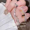 Pulsera Huevo de Paloma de Cristal Chapada en Platino 18K Dulce Elegante Micro Incrustación Zirconia Gota de Agua Joyería Vintage de Lujo Ligero