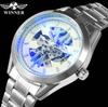 Nuevo ganador actividades de comercio exterior correr Estilo Volumen moda masculina mecánico hueco impermeable reloj mecánico automático