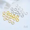 Cobre Chapado en Oro de 18 Quilates Superficie Plateada Brillante Anillo Círculo Qiankun Bucle Cerrado Materiales para Accesorios de Joyería de Collar Hecho a Mano para DIY