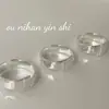Anel Ouni Prata Esterlina S925 Coreana Linha Cruzada Brilhante para Mulheres Design Ins Normcore Nicho Anel Empilhável Aberto