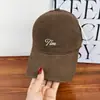Boné de Baseball para Mulheres, Novo Bordado de Letras, Emagrecimento Facial, Estilo Coreano, Primavera e Outono, Versátil, Casual, Moderno, Boné de Topo Macio com Aba de Pato para Homens