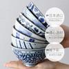 Tigela de sopa de cerâmica Meizhong importada japonesa tigela de arroz tigela de mesa única Tigela de macarrão de pernas altas japonesa tigela de sobremesa pequena tigela