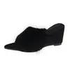 Zapatos Peludos No Abrasivos de Nuevo Estilo Otoño e Invierno 2026, Pantuflas de Tacón Alto, Punta Fina, Tacones Delgados, Cómodos, Versátiles, Modernos y de Alta Calidad para Mujer