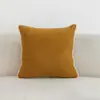 Funda de Almohada para Respaldo de Sofá Estilo Nórdico Hogar Almohada de Color Sólido Simple Moderna Sala de Estar Ribete de Pana de Gama Alta