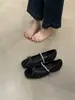 Brisa da Noite Sapatos Vermelhos Aumentadores de Altura 2026 Início da Primavera Sapatilhas Ballet Solado Macio Laço Tira com Strass Bico Fino Sapatos de Salto