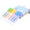 Plumón Marcador Deli S625 para Estudiantes, Marcador de Colores, Marcador Fluorescente para Resaltar y Tomar Notas, 6 Colores