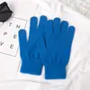 Guantes de Lana Tejida de Invierno para Mujer Estilo ins Cortavientos Cálidos a Prueba de Frío Guantes de Lana de Colores Caramelo Guantes de Invierno para Exteriores de Cinco Dedos